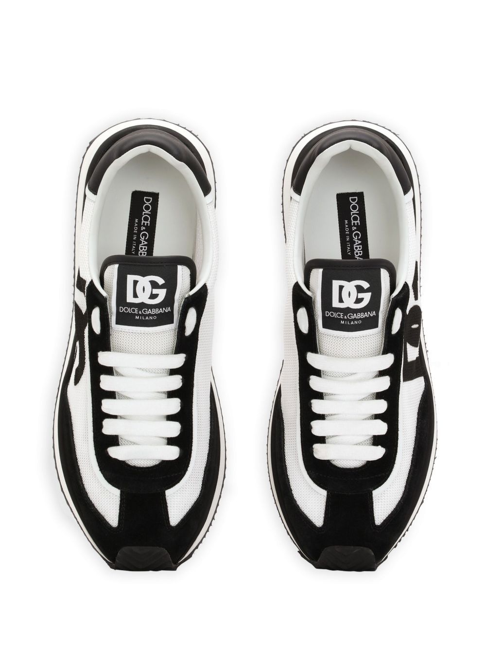DOLCE e GABBANA Sneakers 'DG Cushion' nere e bianche 