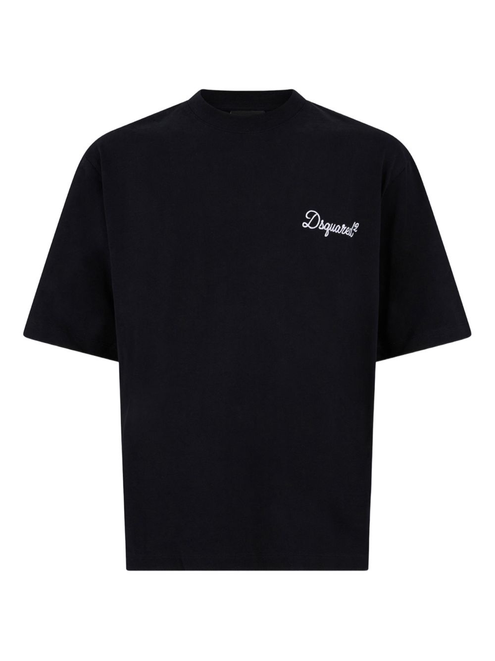 DSQUARED2 T-shirt in cotone nero con logo 