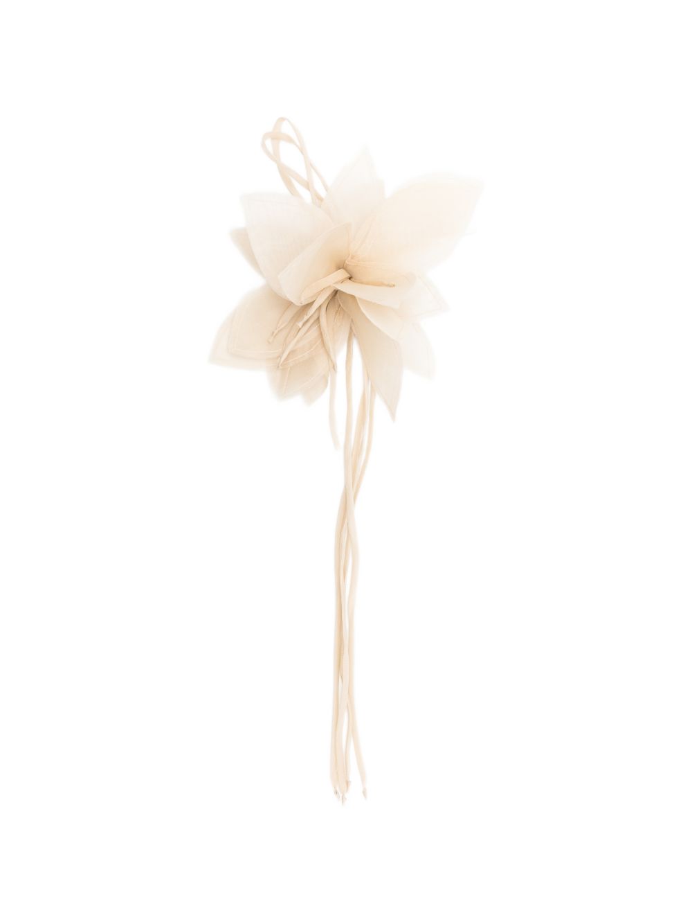 ANTONELLI Spilla fiore Victoria  in tessuto beige chiaro 