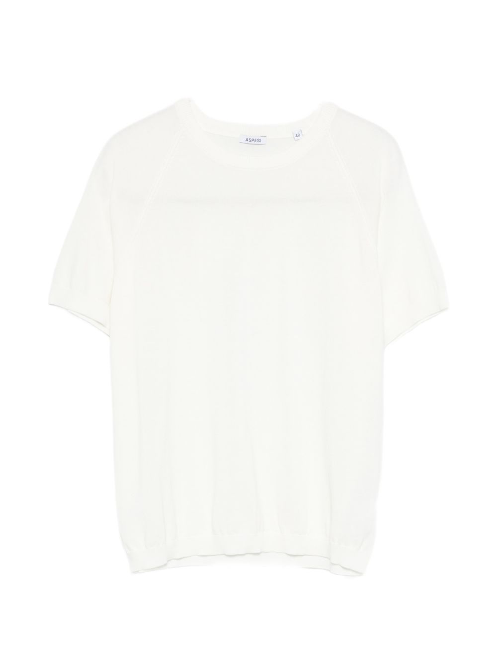 ASPESI T-shirt girocollo in cotone bianco 
