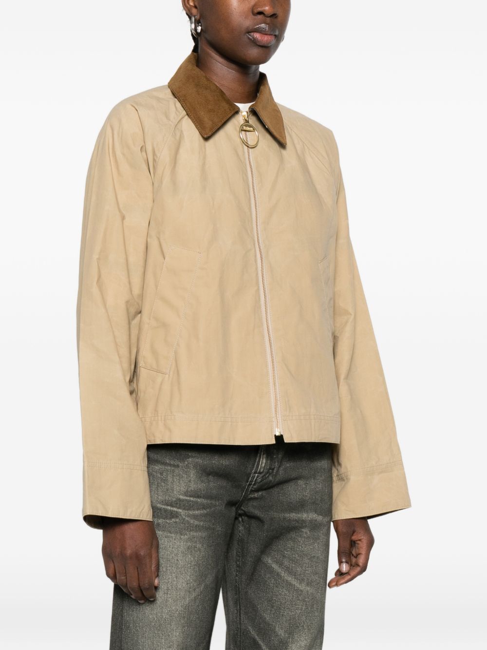 BARBOUR Giacca Catlin in cotone beige 