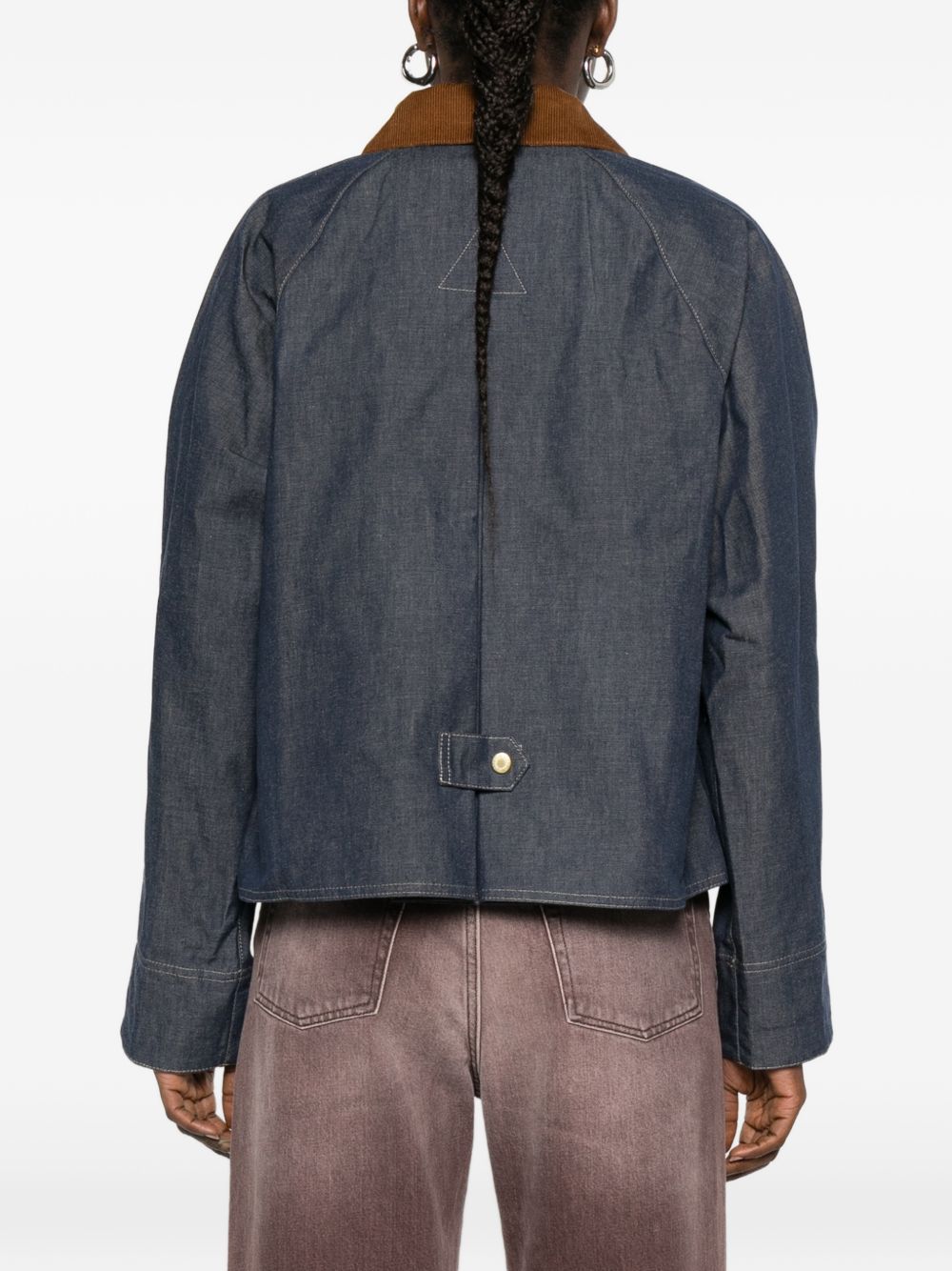 BARBOUR Giacca Freckleton in denim blu 
