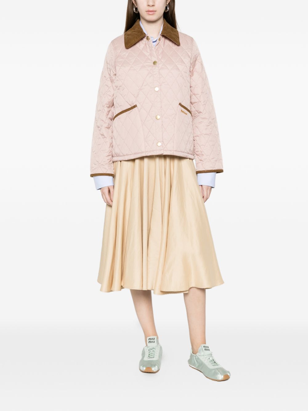 BARBOUR Giacca Liddesdale trapuntata rosa 