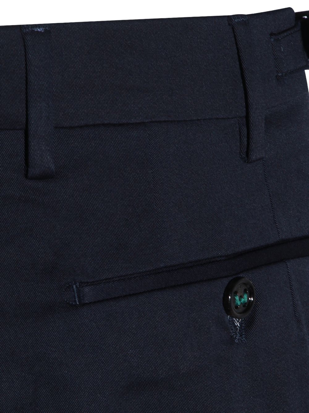 BERWICH Pantaloni Retrolong in cotone blu con pence 