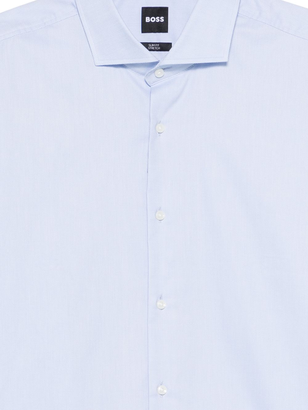 BOSS Camicia in cotone elasticizzato azzurro di Boss 