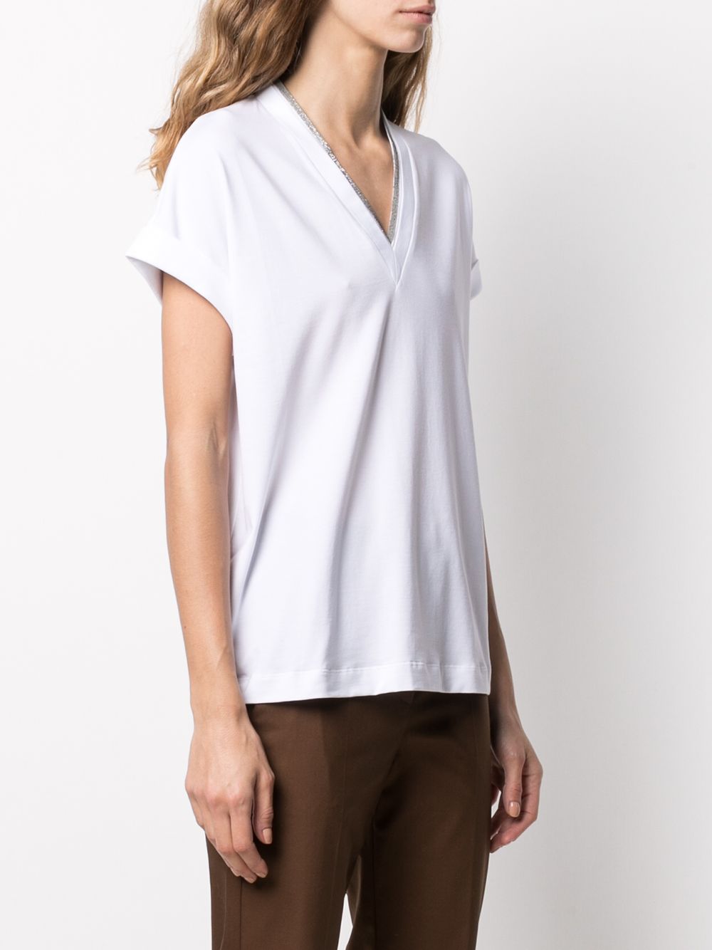 BRUNELLO CUCINELLI T-shirt con scollo a V 