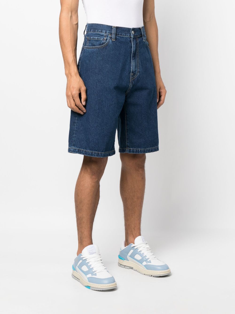 CARHARTT WIP Bermuda in jeans di cotone blu scuro 
