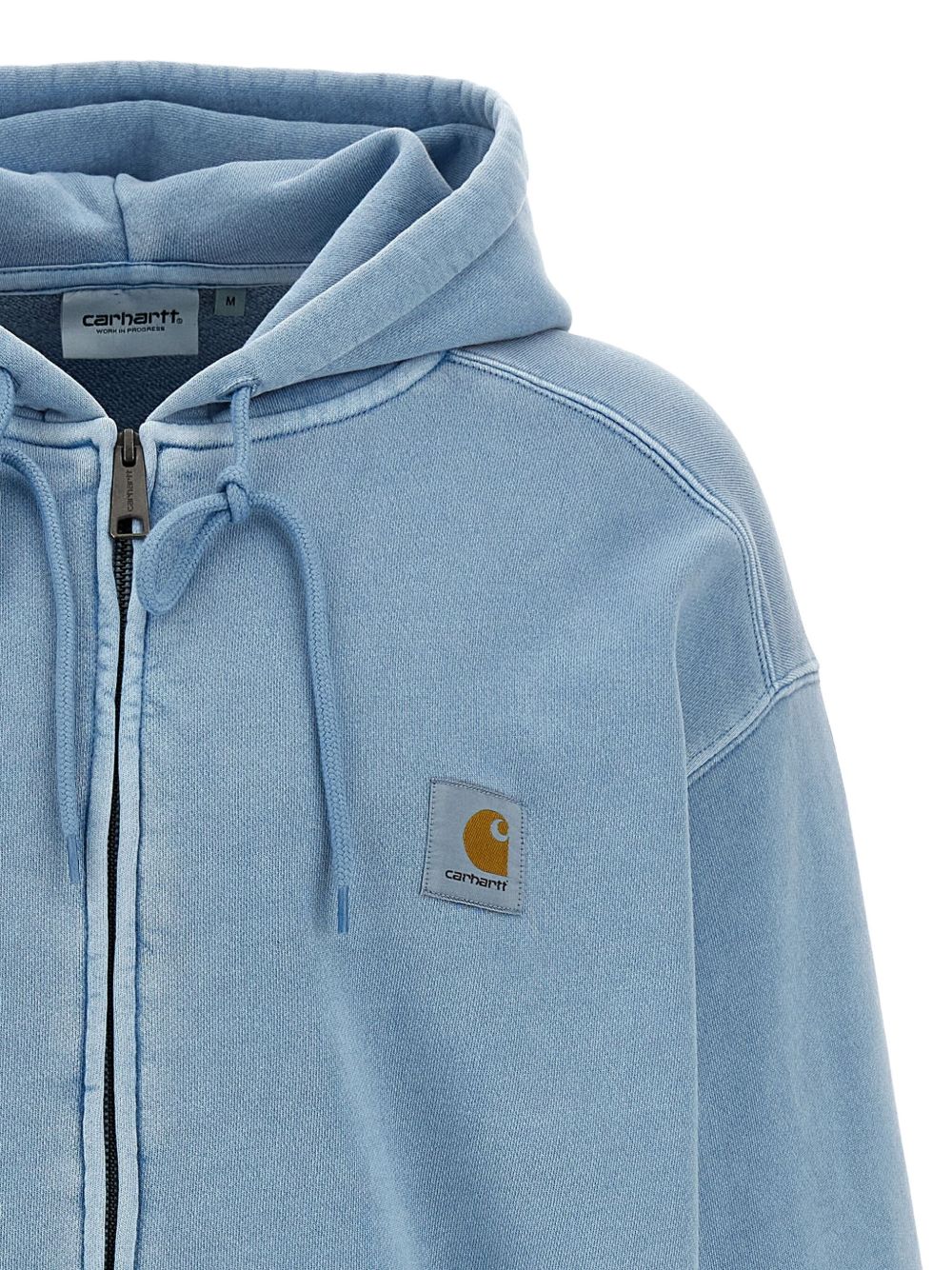 CARHARTT WIP Felpa con cappuccio in cotone azzurro con logo 