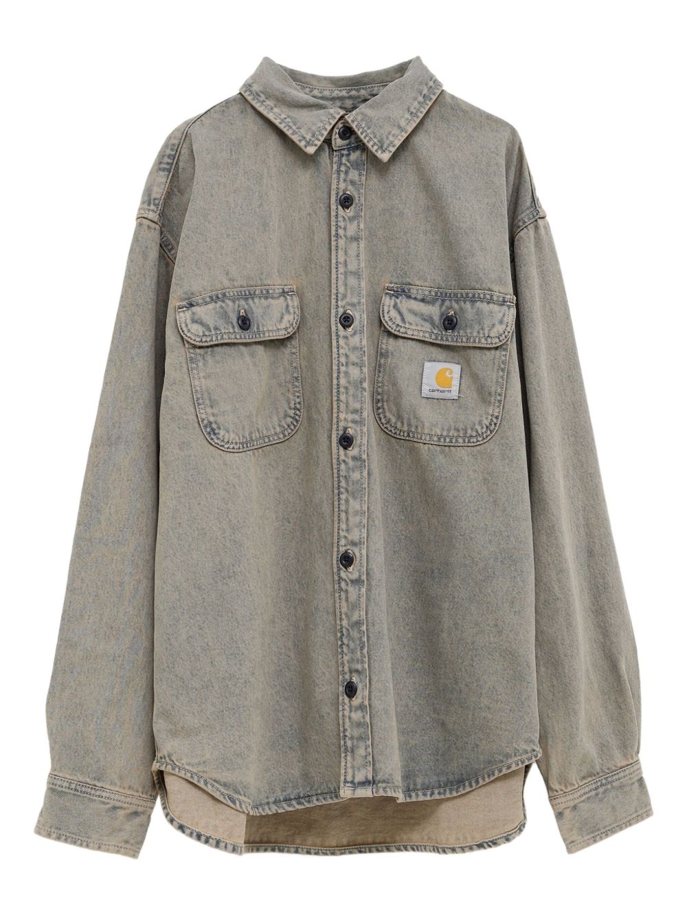 CARHARTT WIP Camicia over realizzata in denim di cotone sabbiato 
