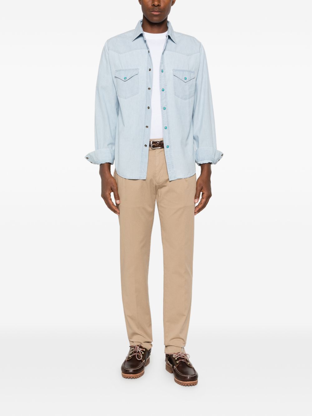 CHESAPEAKES Camicia Flagstaff in denim chiaro 