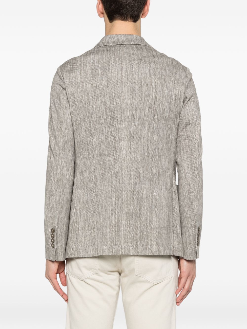 CIRCOLO 1901 Giacca Scrub monopetto in cotone beige con tasche 