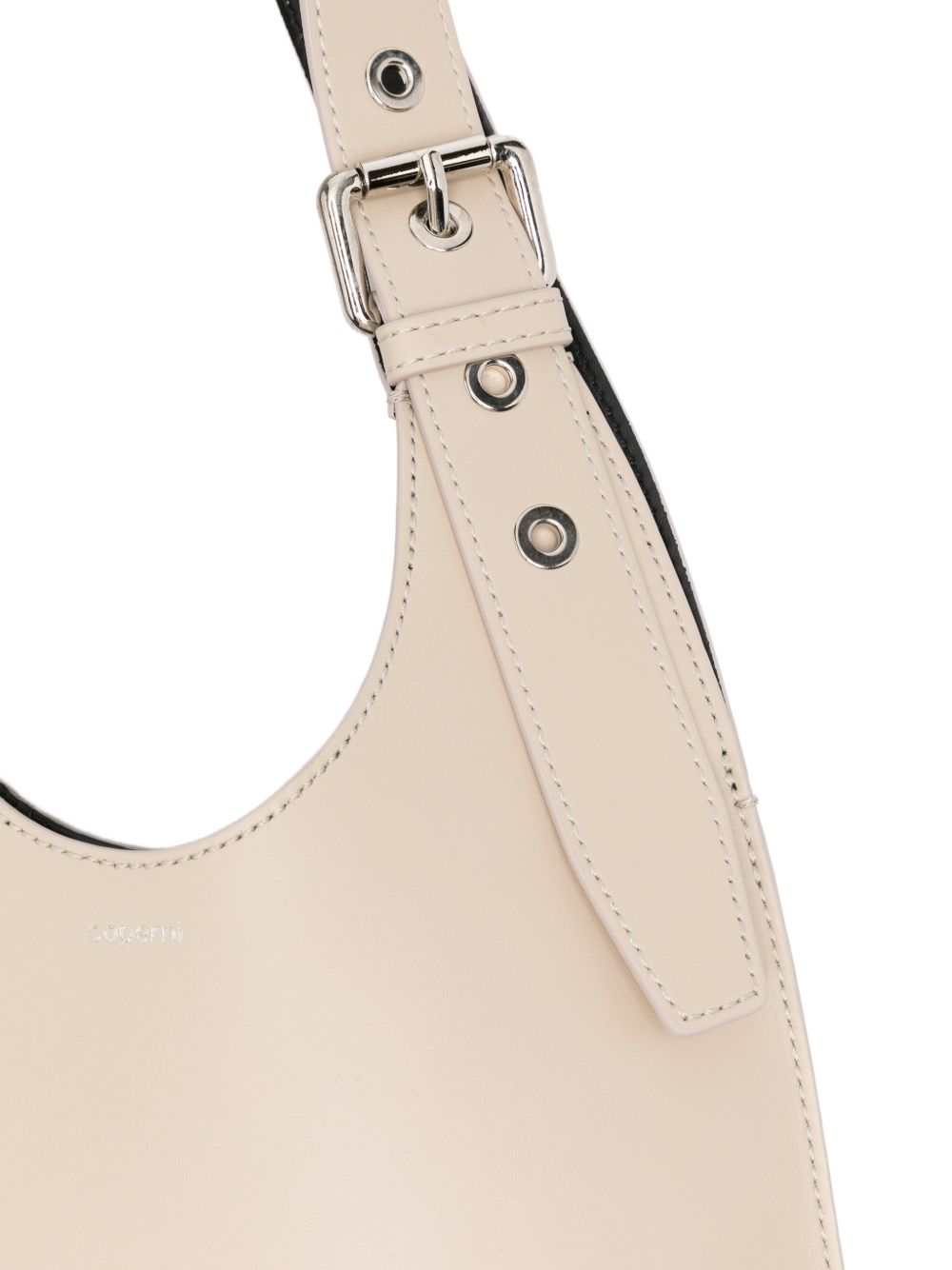 COPERNI Borsa a spalla a forma di cuore in pelle beige 