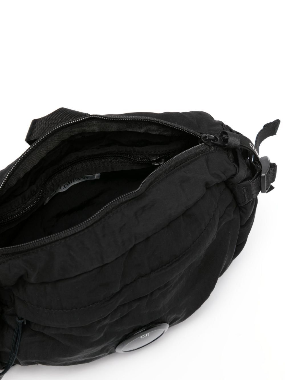 CP COMPANY Marsupio a spalla nero con applicazione logo 