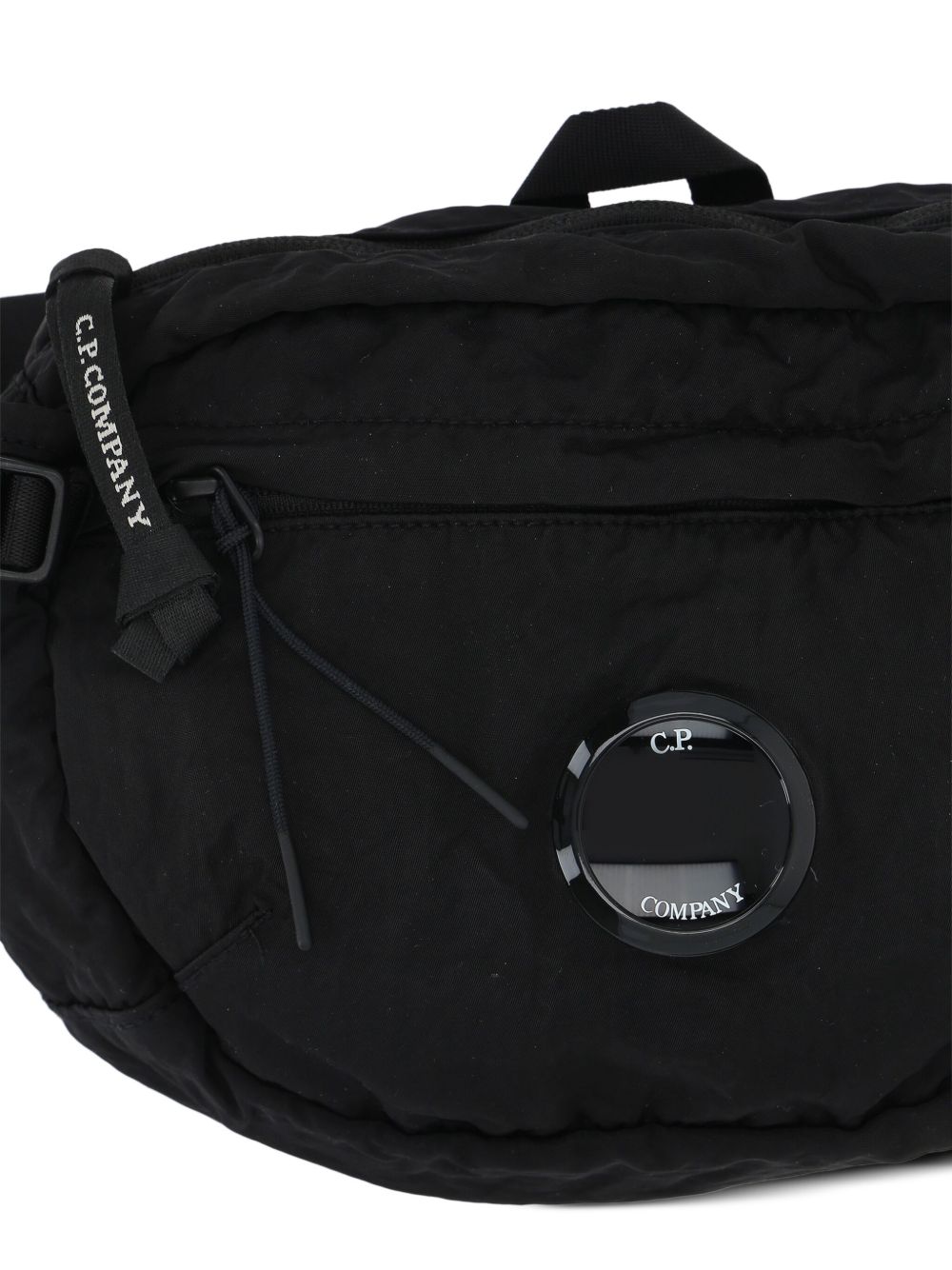 CP COMPANY Marsupio a spalla nero con applicazione logo 