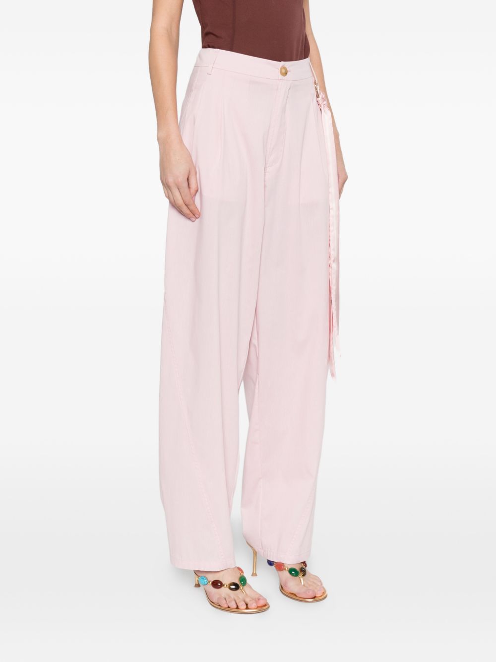 DARKPARK Pantaloni Phebe in cotone rosa 
