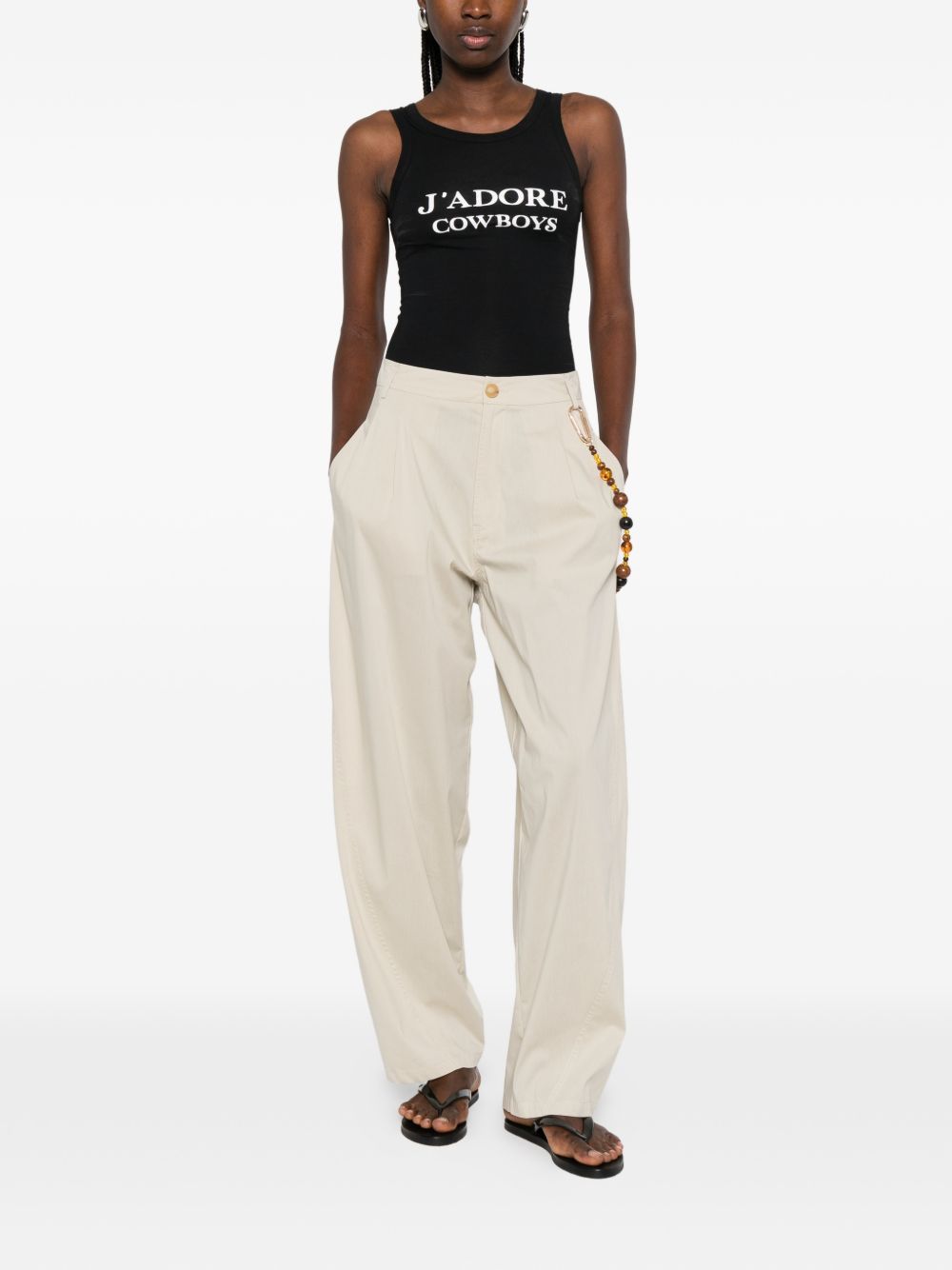 DARKPARK Pantaloni Phebe con ciondolo di perline 