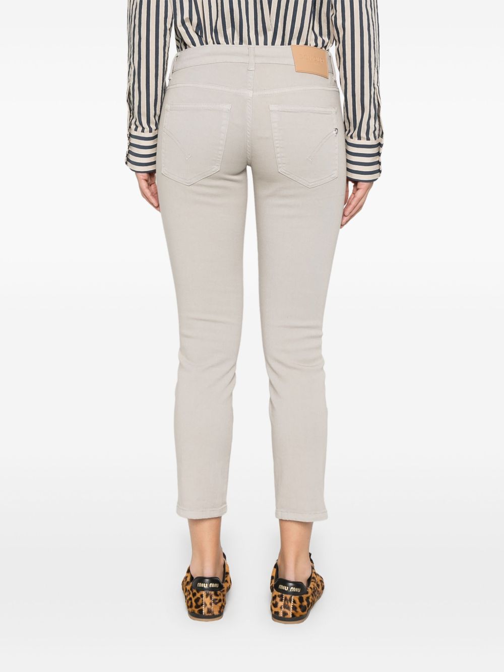 DONDUP Pantaloni skinny in cotone elasticizzato grigio 
