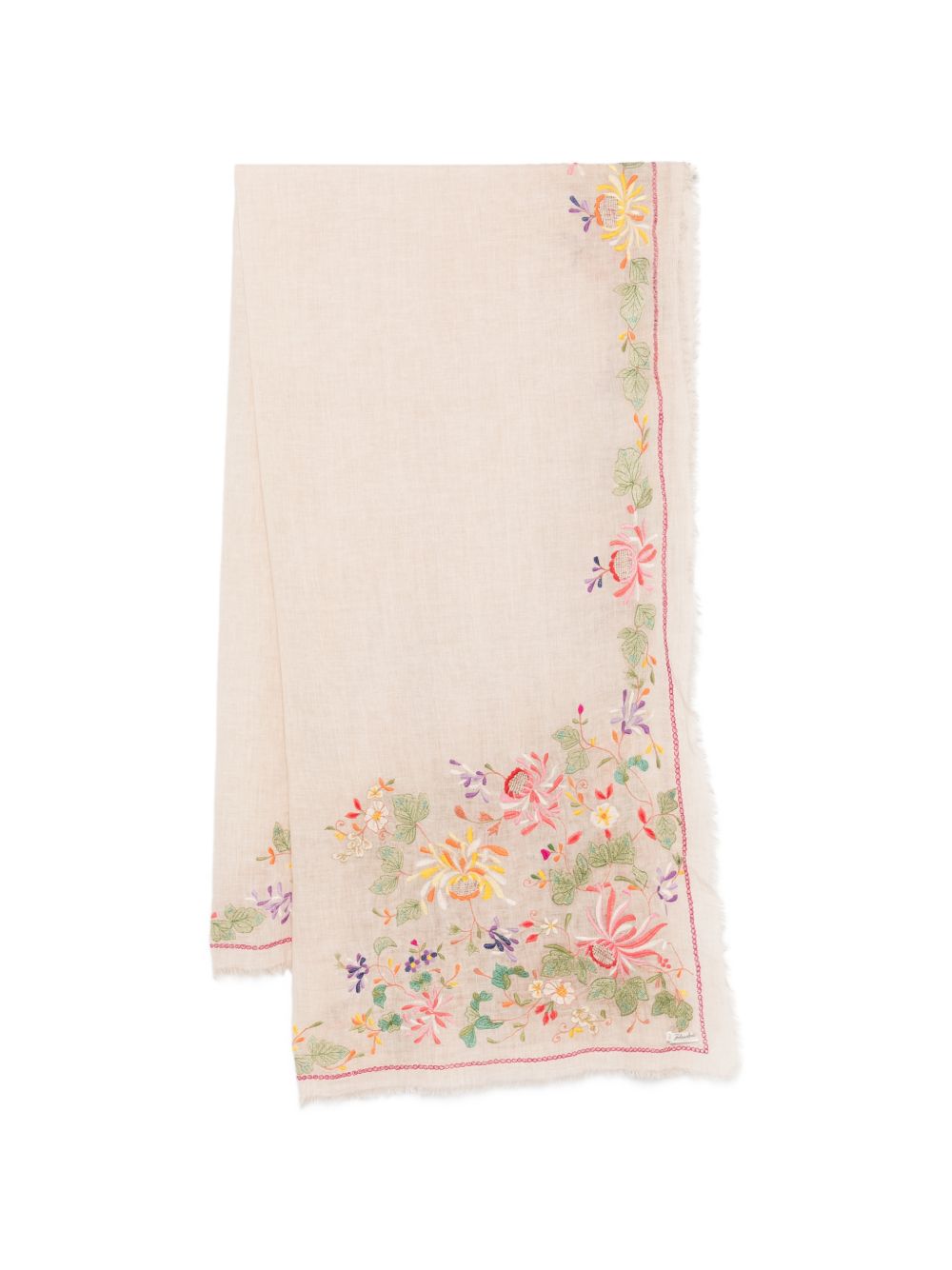 FALIERO SARTI Foulard Gerbera rosa chiaro con decorazione floreale 