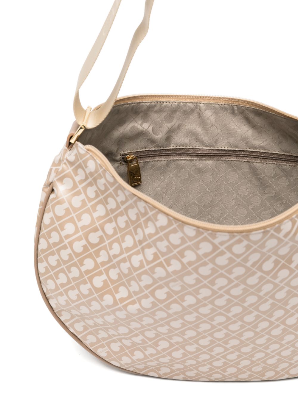 GHERARDINI Borsa a spalla Softy a mezza luna beige 