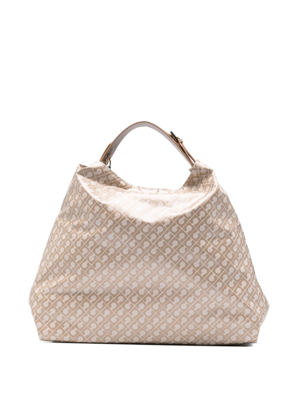 GHERARDINI Borsa a spalla color avorio Softy Creta con logo all-over 