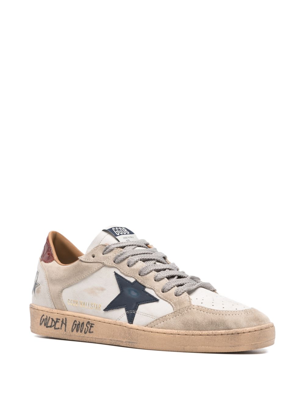 GOLDEN GOOSE Sneakers 'Ball Star' in pelle effetto usato 