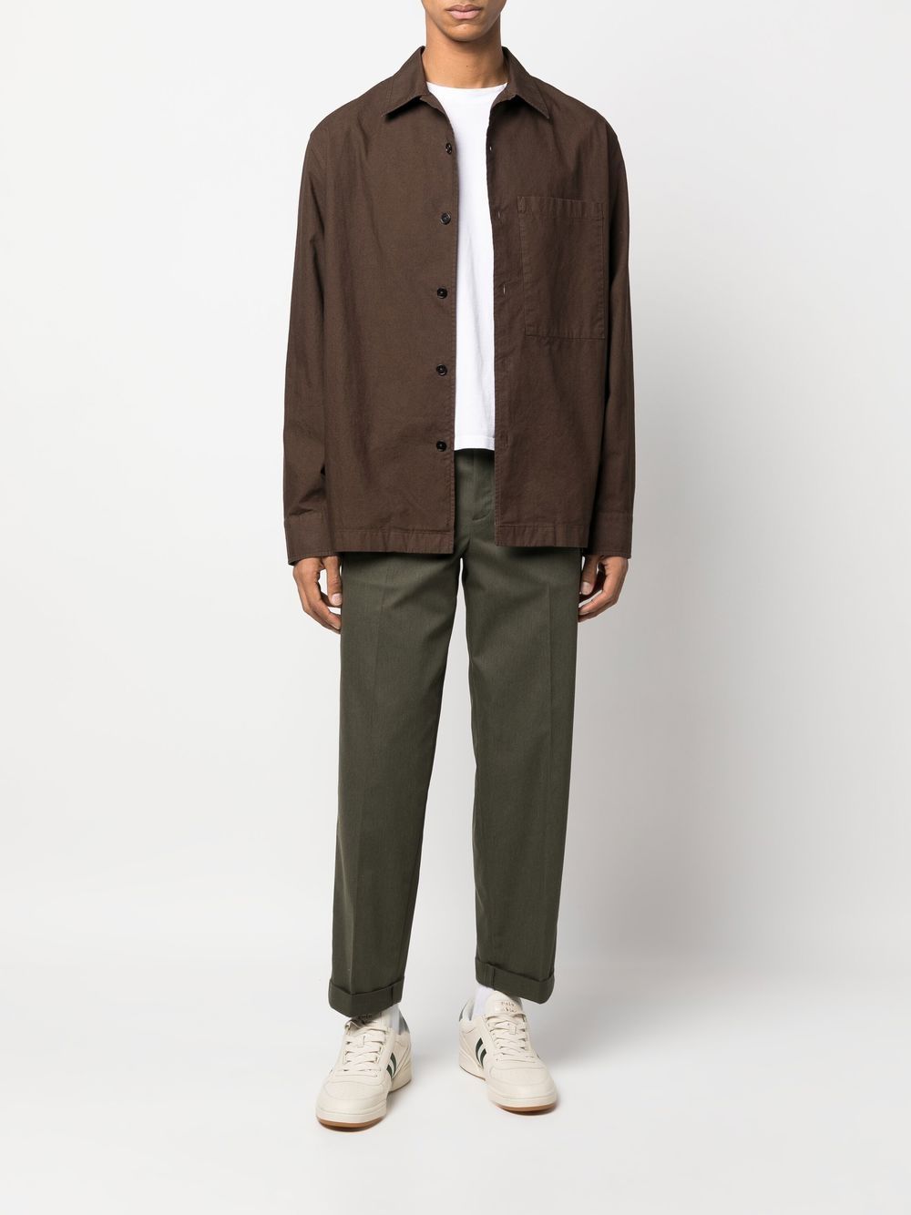GOLDEN GOOSE Pantaloni chino verdi militare 