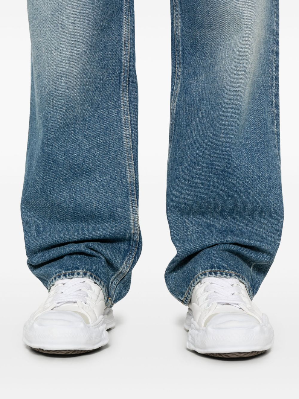 GOLDEN GOOSE Jeans blu con effetto slavato 