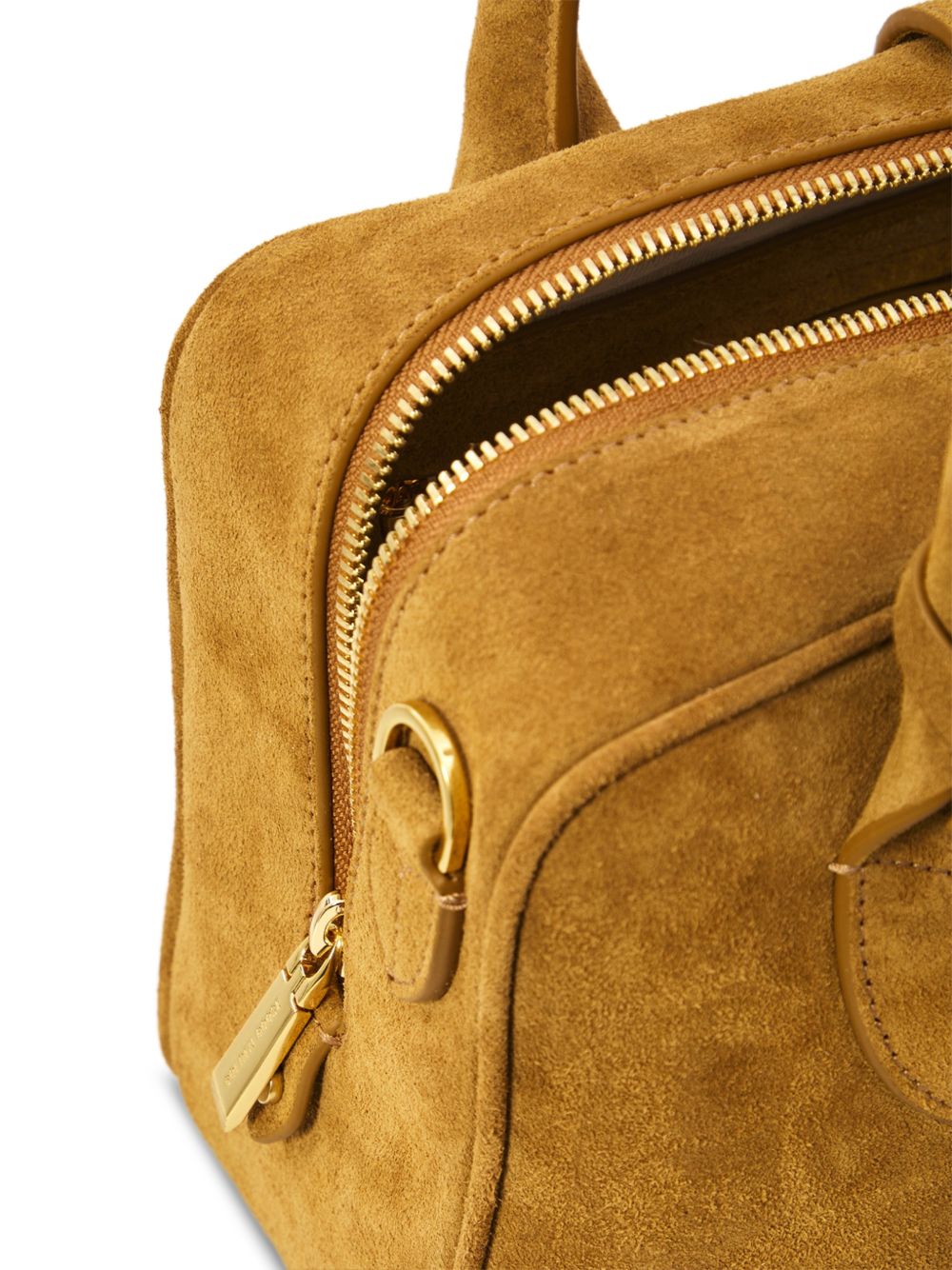 GOLDEN GOOSE Borsa Vita in pelle scamosciata cammello 