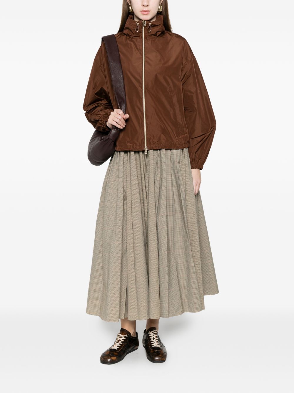 HERNO Giacca marrone con zip 