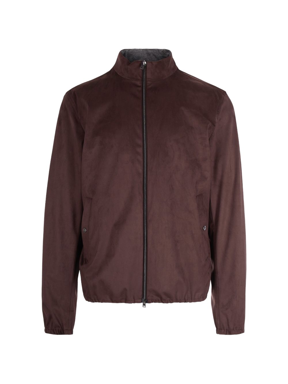 HERNO Bomber marrone con zip frontale 
