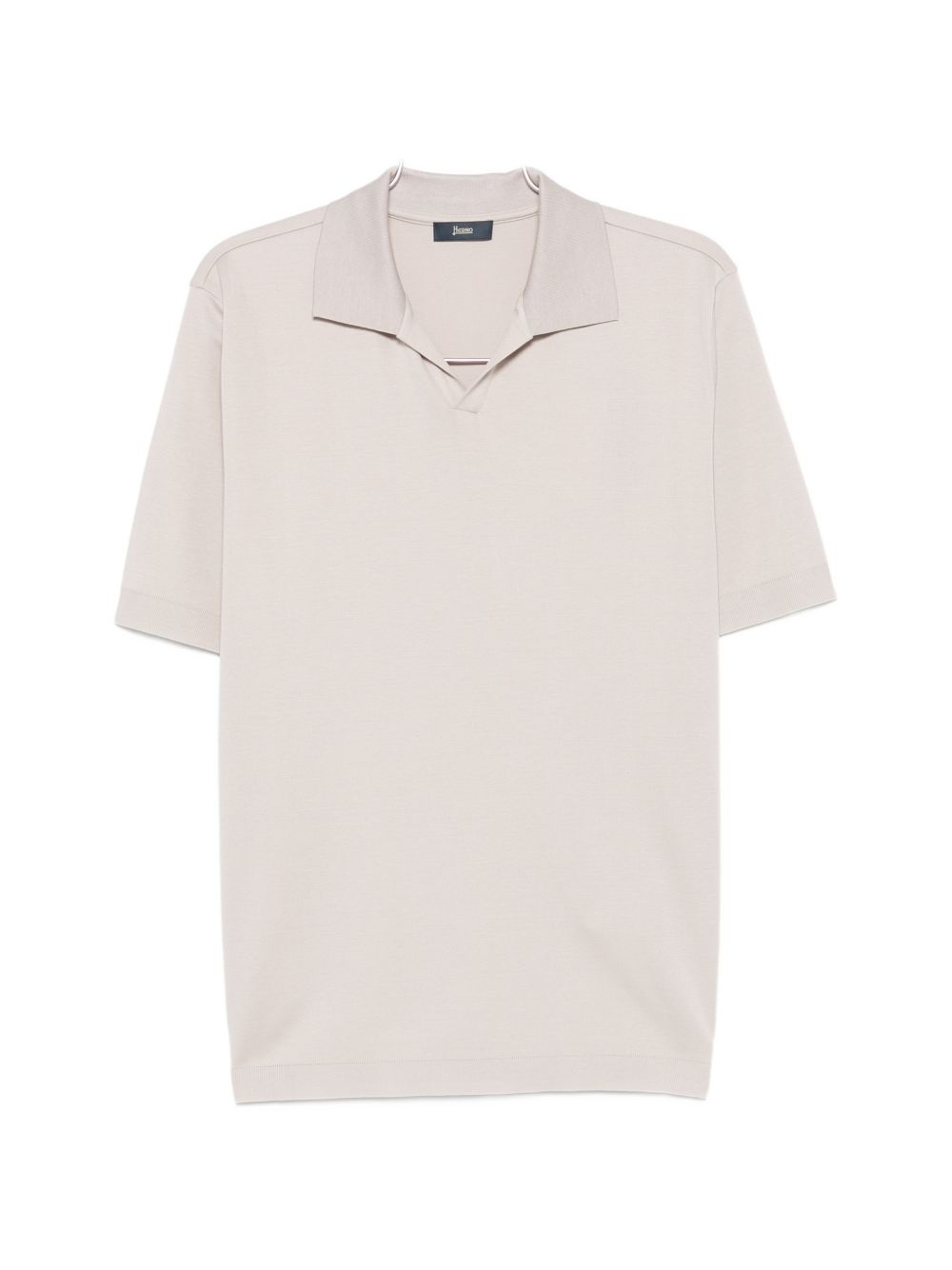 HERNO Polo in cotone grigio 