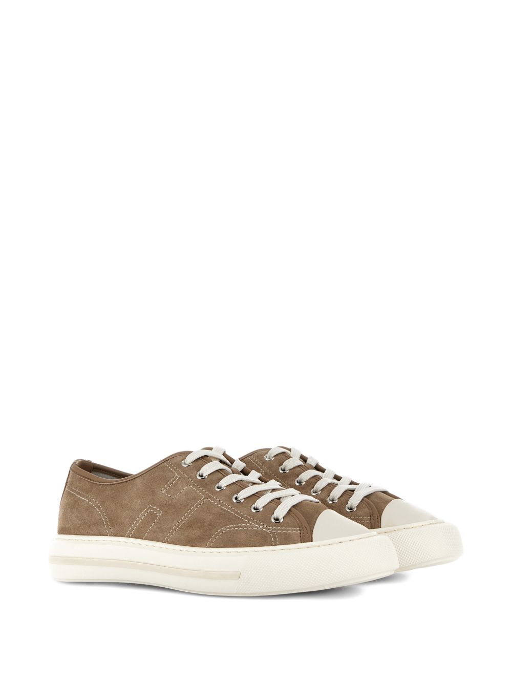 HOGAN Sneakers H691 in suede color nocciola 