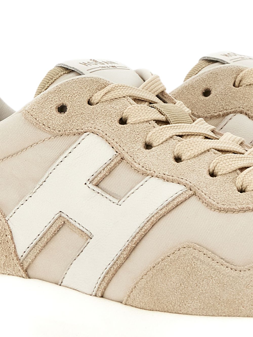 HOGAN Sneakers H641 in pelle beige<BR/> 