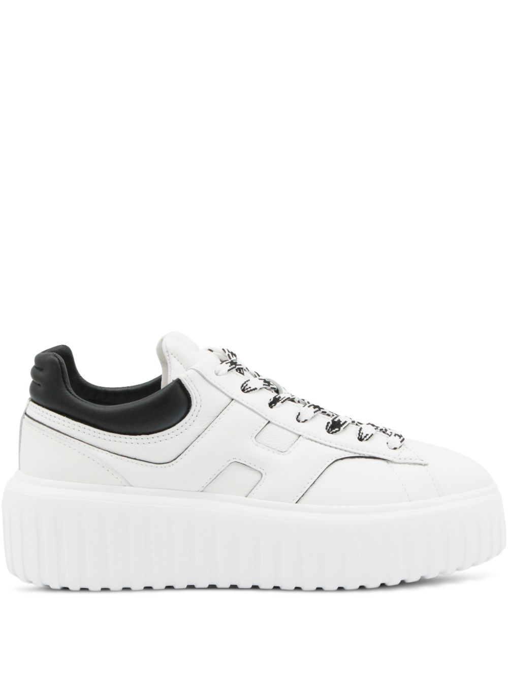 HOGAN Sneakers H-Stripes in pelle bianca 