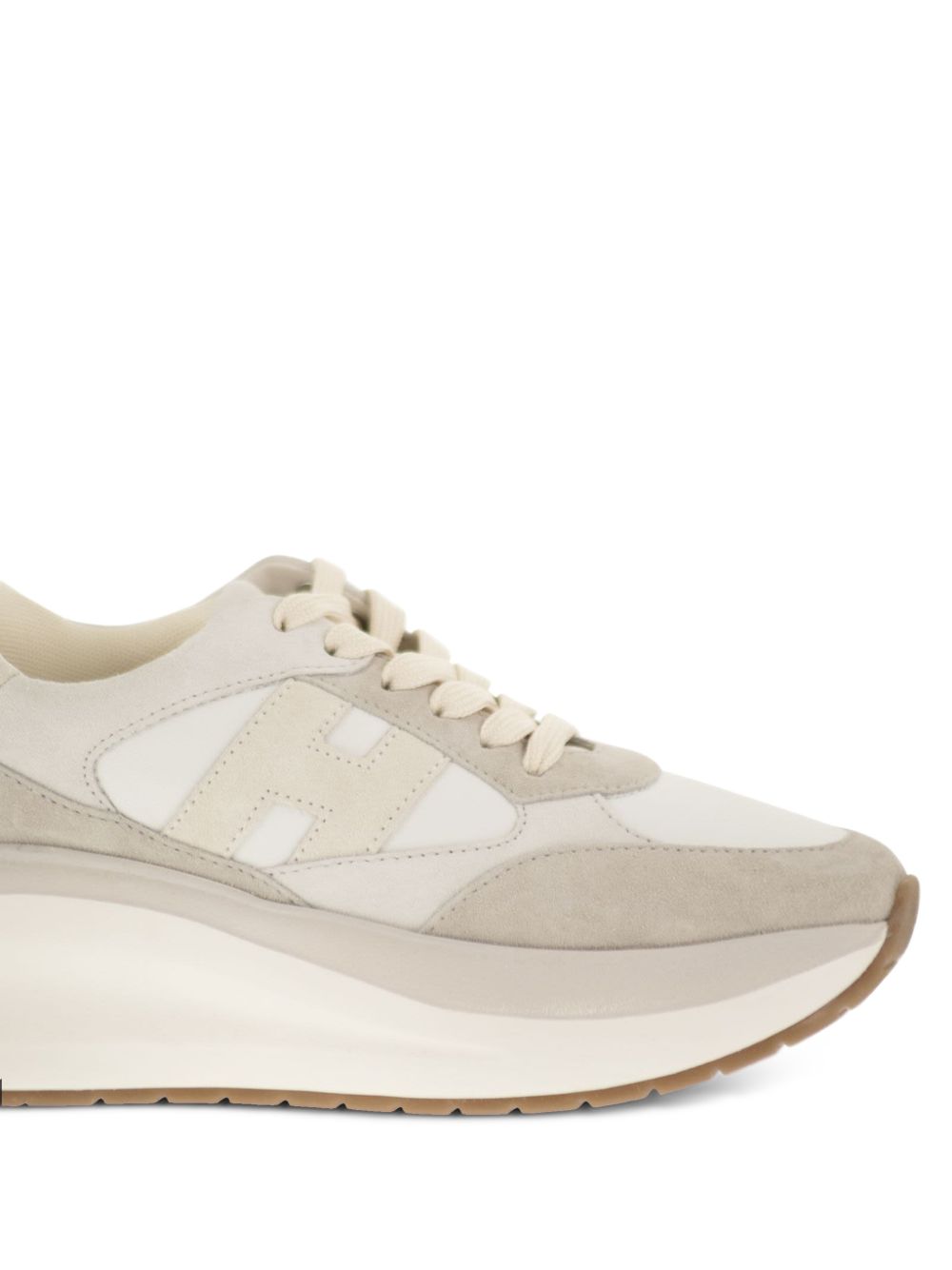 HOGAN Sneakers H714 beige e grigio 