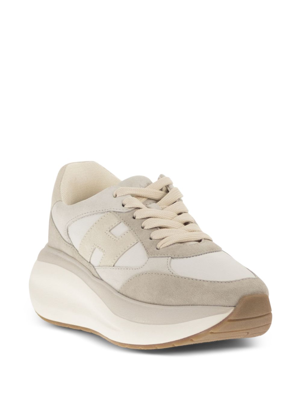 HOGAN Sneakers H714 beige e grigio 