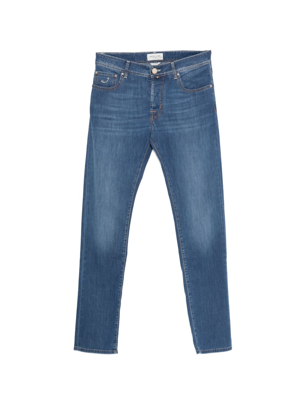 JACOB COHEN Jeans skinny in blu denim con fazzoletto 