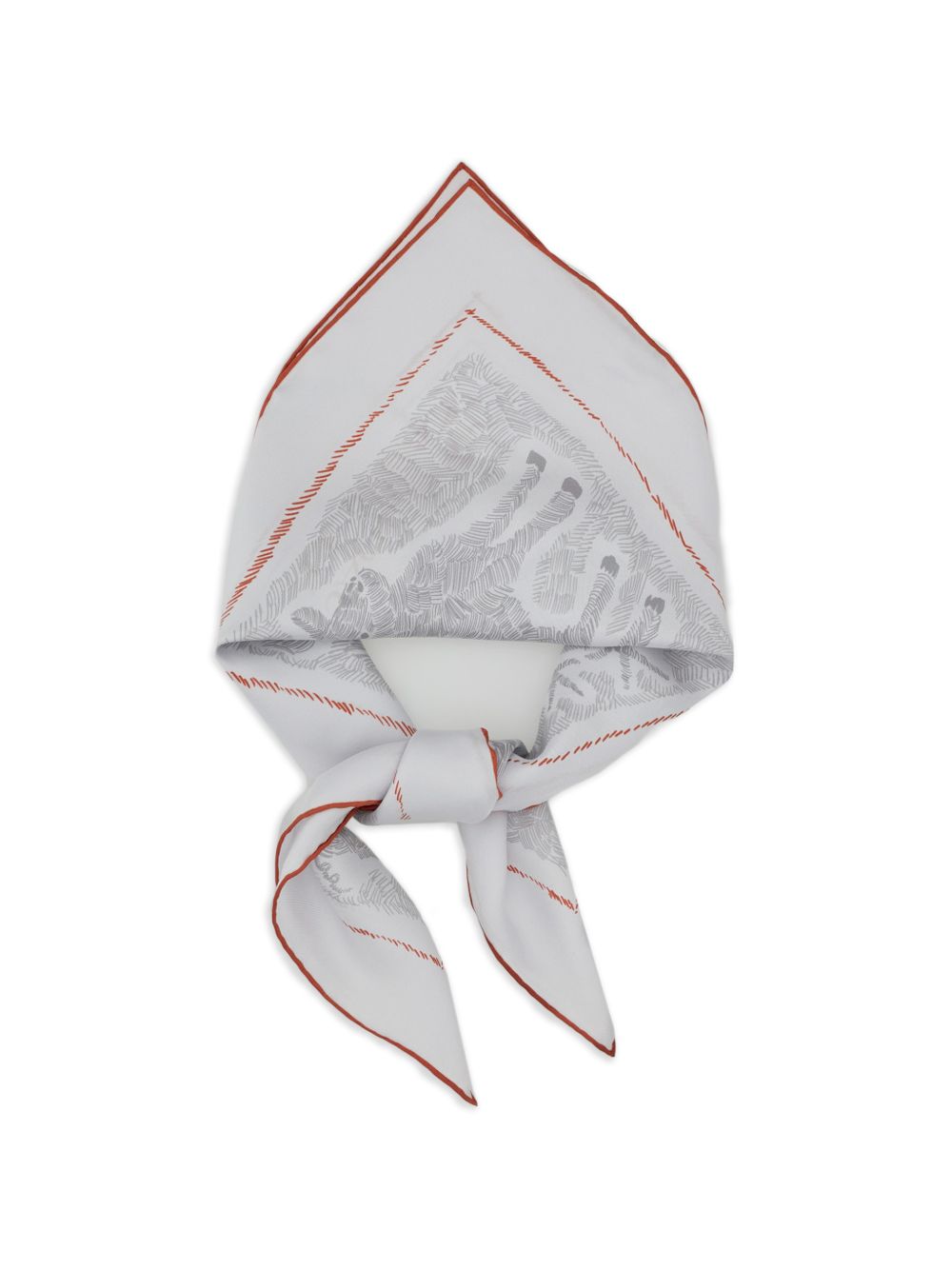 JACQUEMUS Foulard Le Paysan in seta grigio 