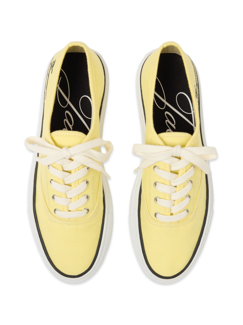 JACQUEMUS Sneakers Féfé da skate in cotone giallo chiaro 