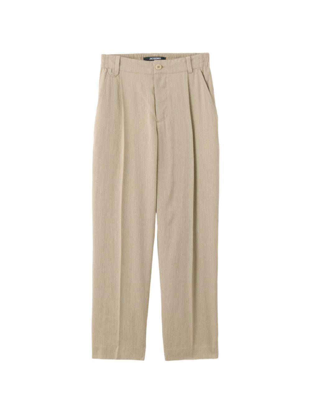 JACQUEMUS Pantaloni Croisière in cone beige con pinces 