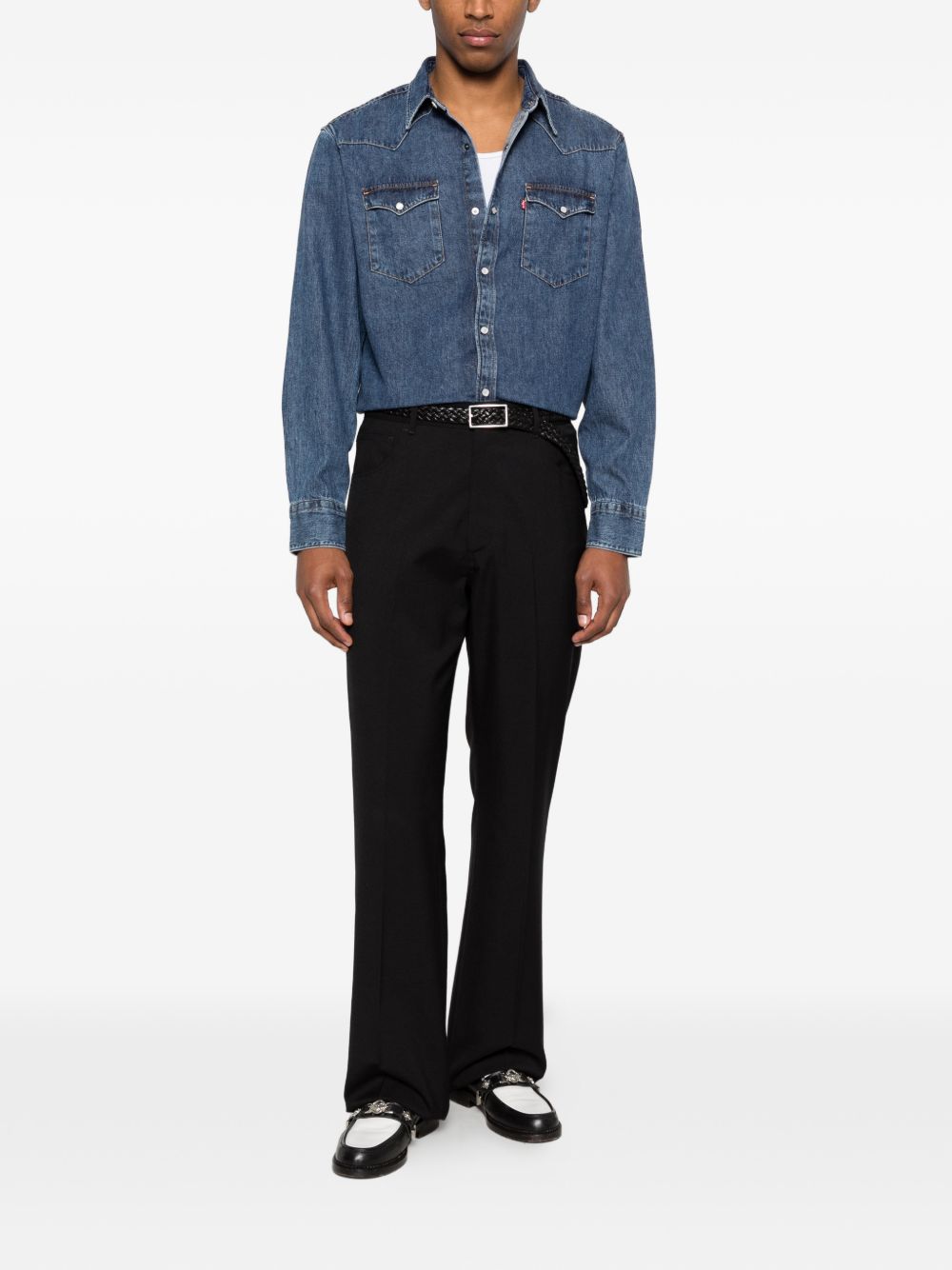 LEVIS Camicia denim blu Barstow Western 