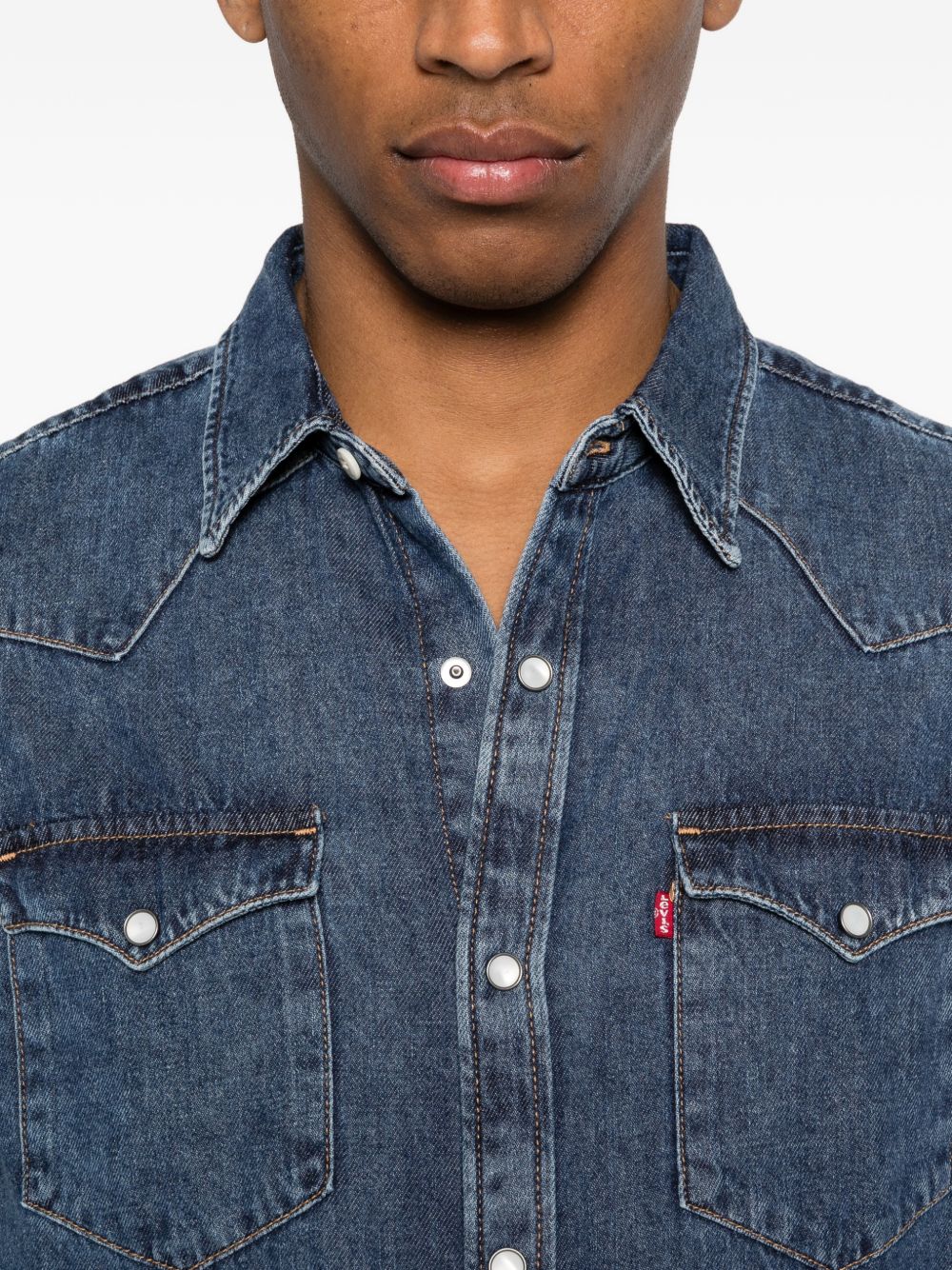 LEVIS Camicia denim blu Barstow Western 