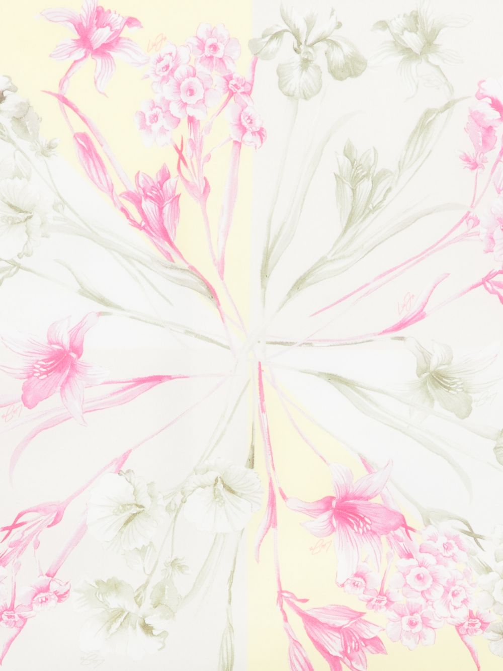 LIUJO Foulard con stampa floreale rosa 