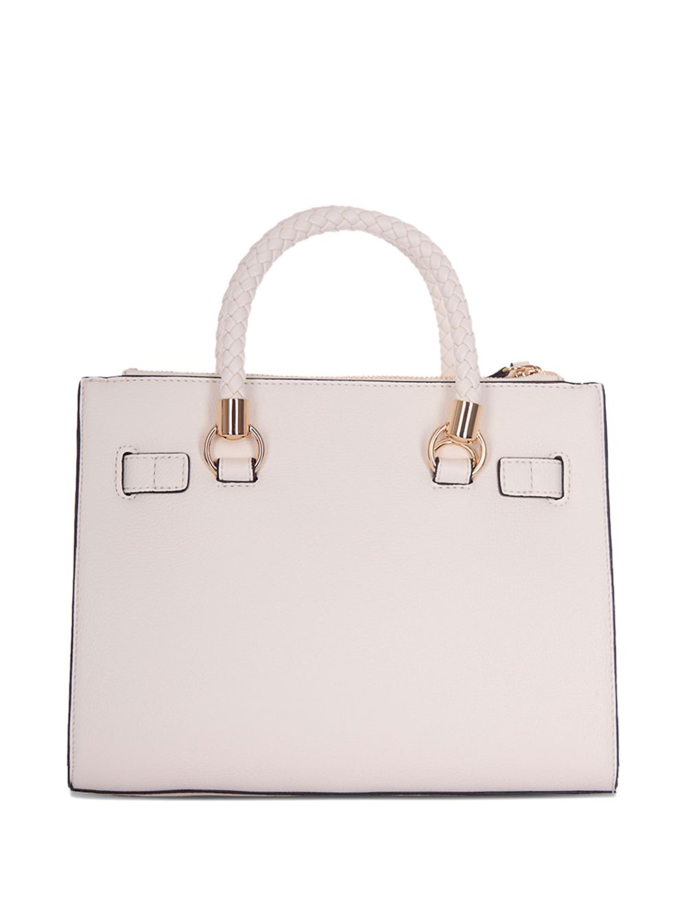 LIUJO Borsa Satchel media bianco sporco con charms 