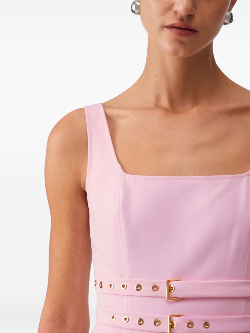 LIUJO Abito rosa con cintura in vita 