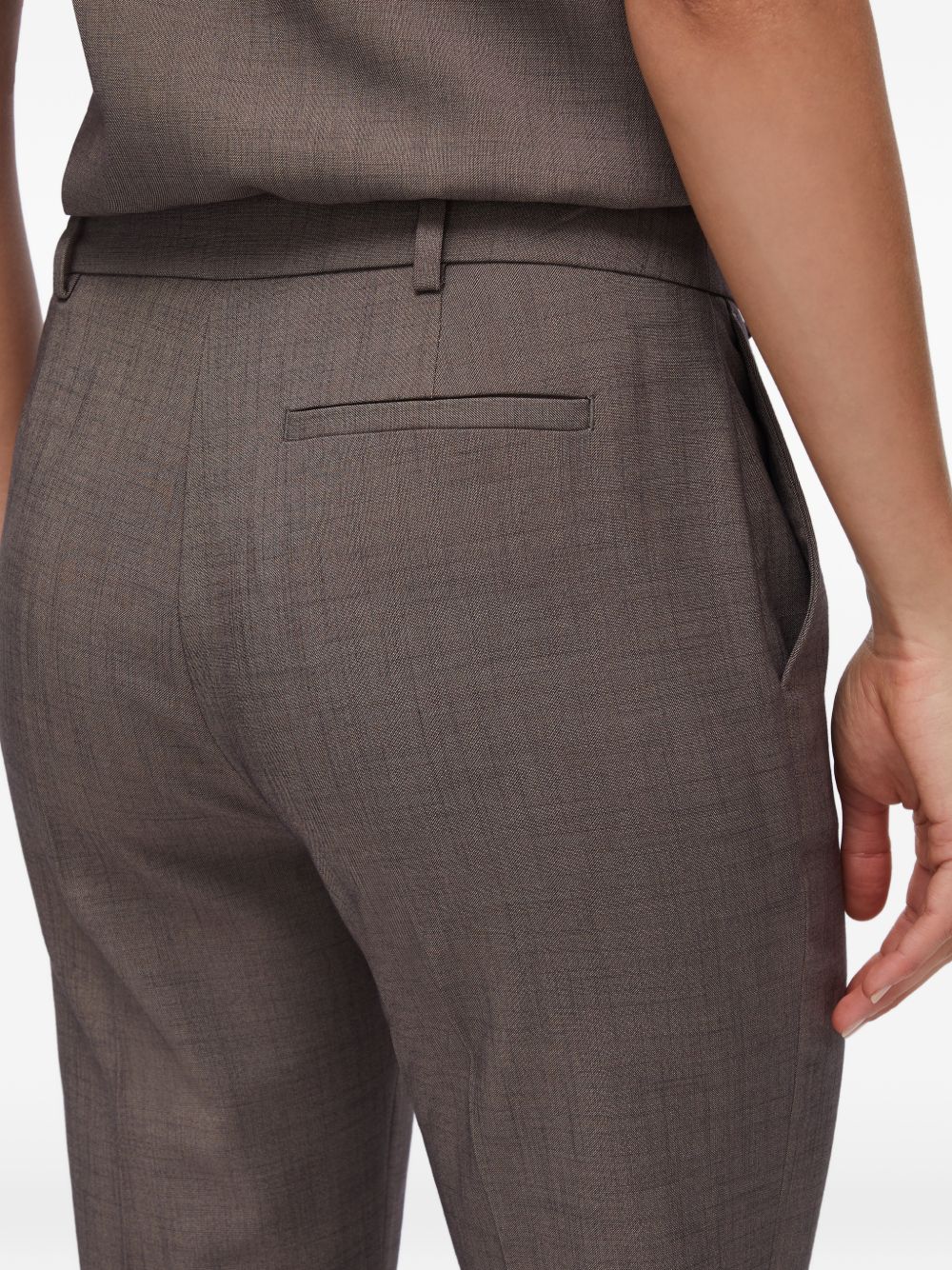 LIUJO Pantaloni eleganti marroni a gamba dritta 