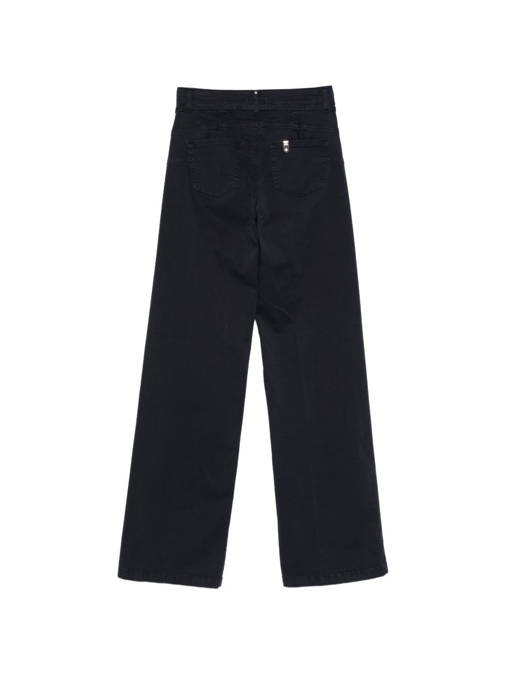 LIUJO Jeans neri con cintura in vita e fibbia 