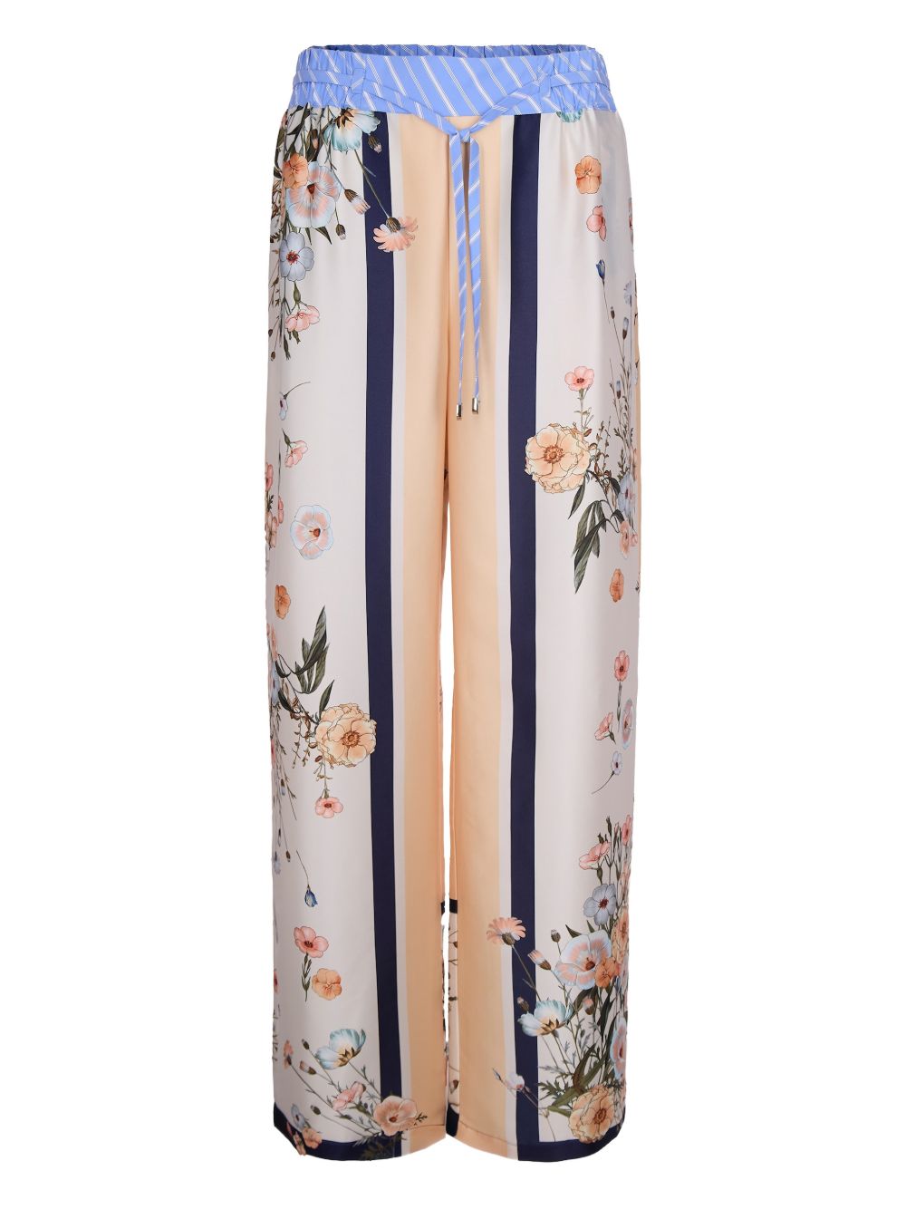LIUJO Pantaloni con stampa grafica floreale 