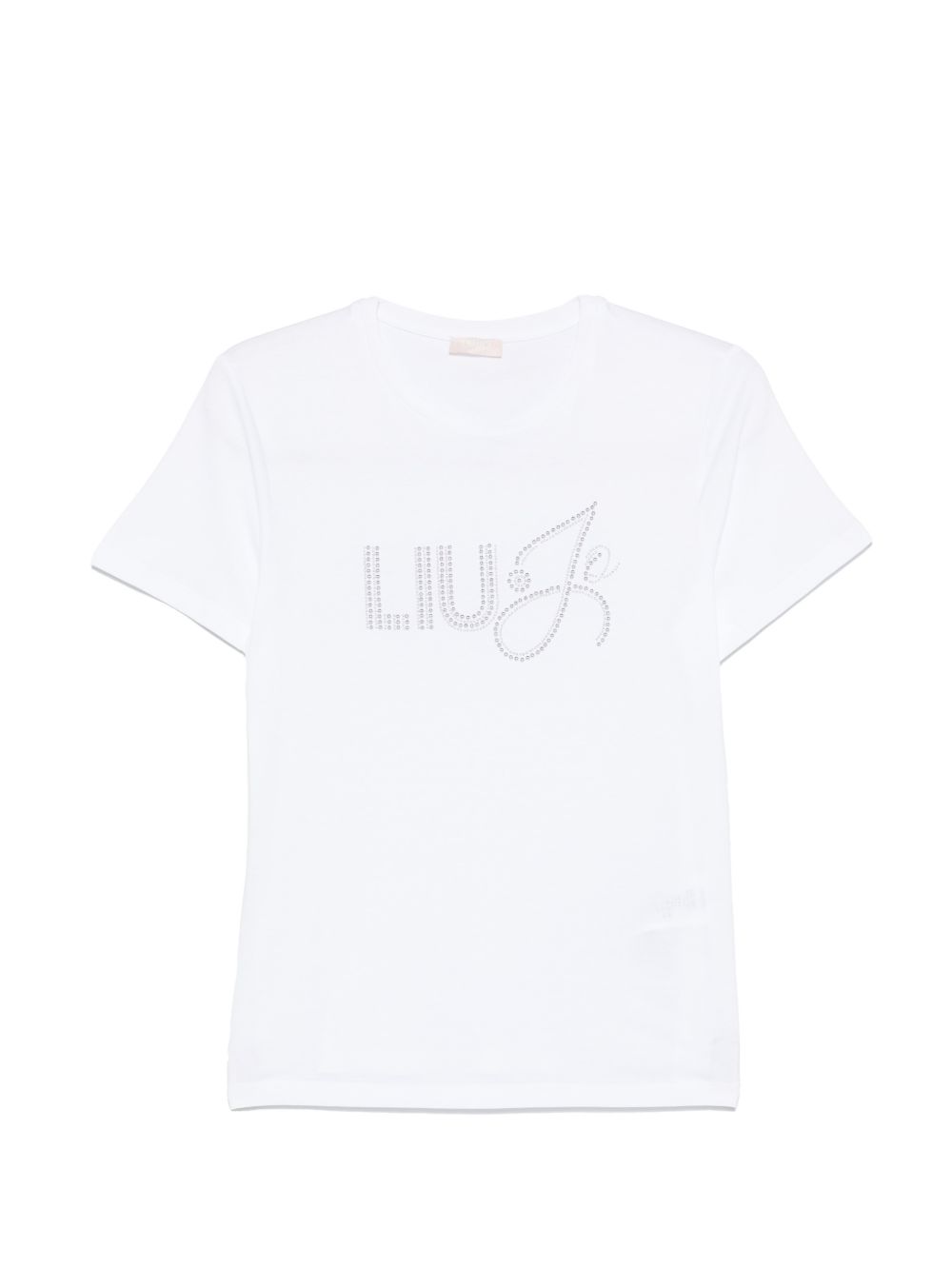 LIUJO T-shirt bianca con strass 