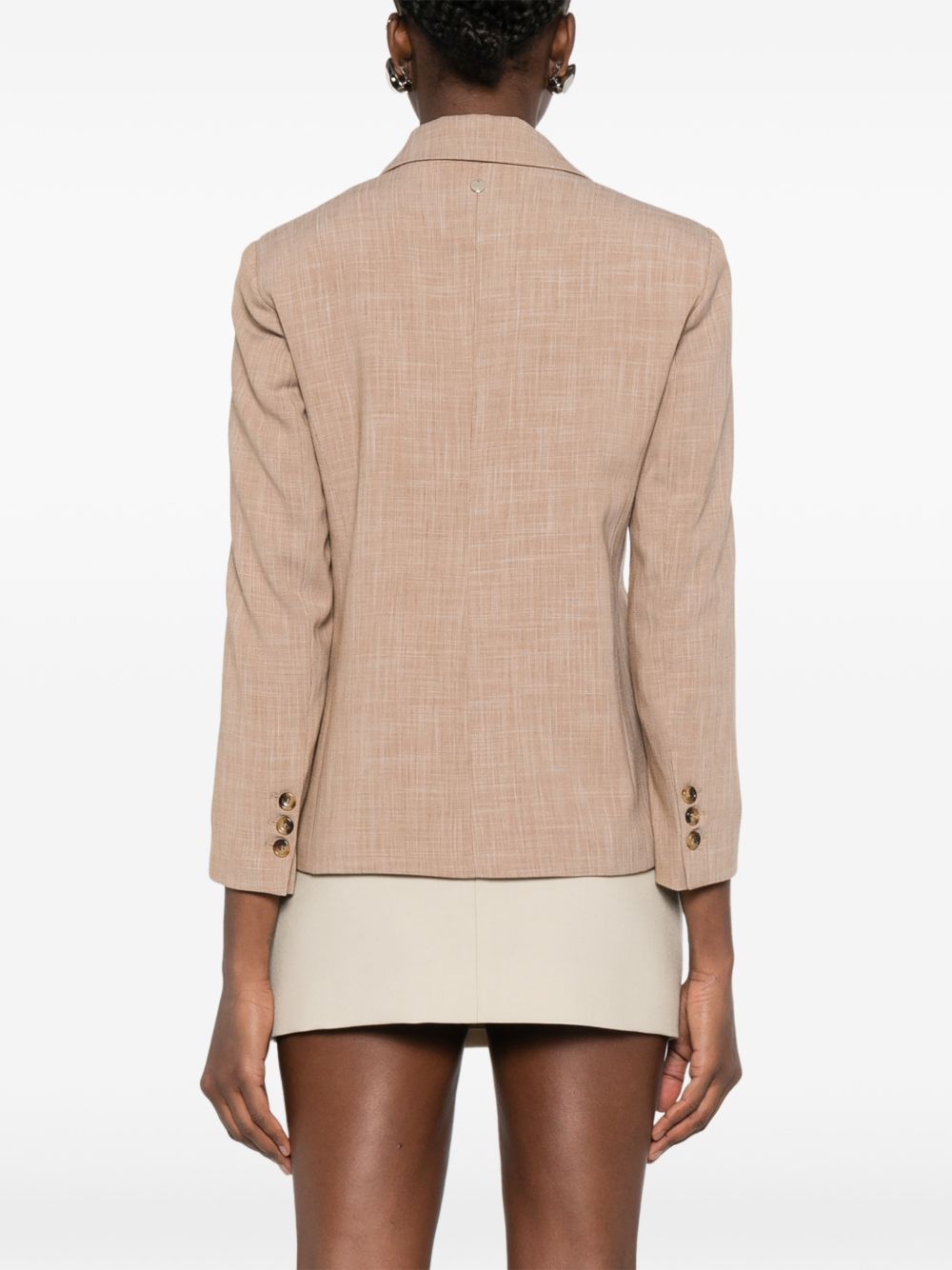 LIUJO Giacca blazer color sabbia con tasche 